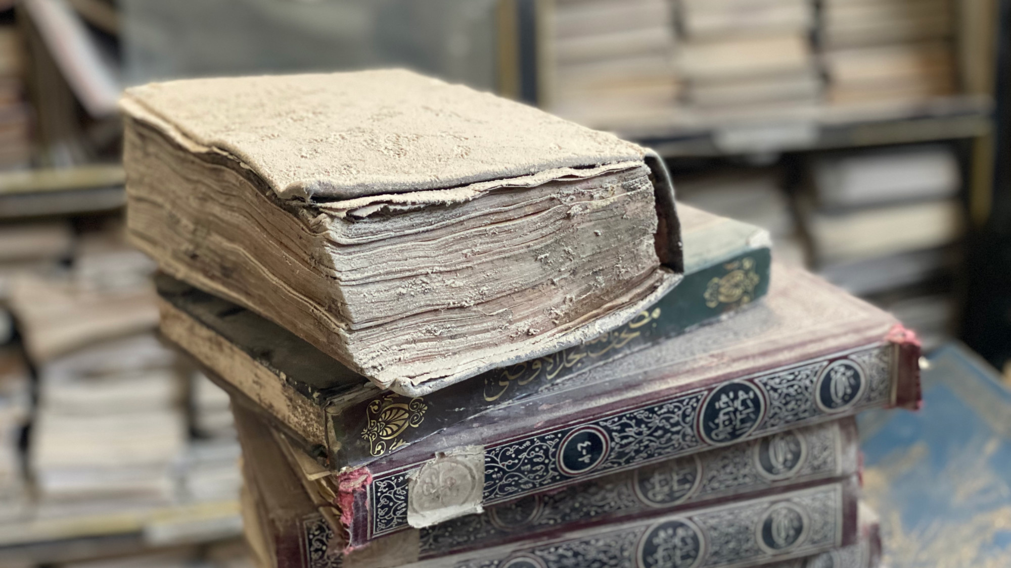 The library contained original materials, some dating back centuries.